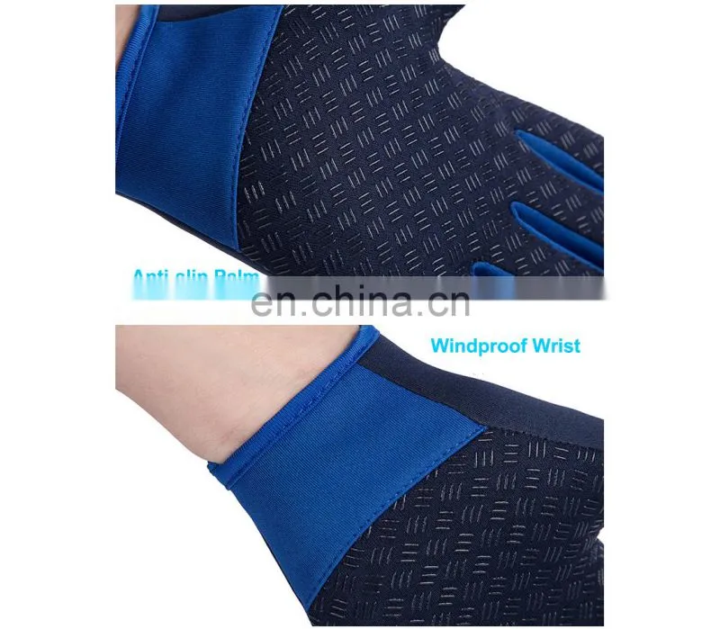 Wholesale Waterproof Gray neoprene fabric with touchscreen fingers outdoor sport diving protective glove