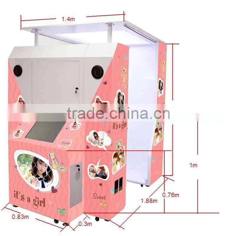 Amusement Touch Screen Kiosk Photo Vending Machine