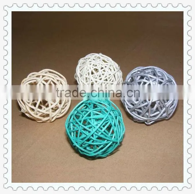 weaving white wicker rattan ball for decoration