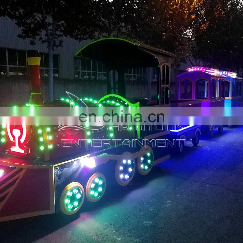 Outdoor kids electric road small tourist trackless train sets factory for sale