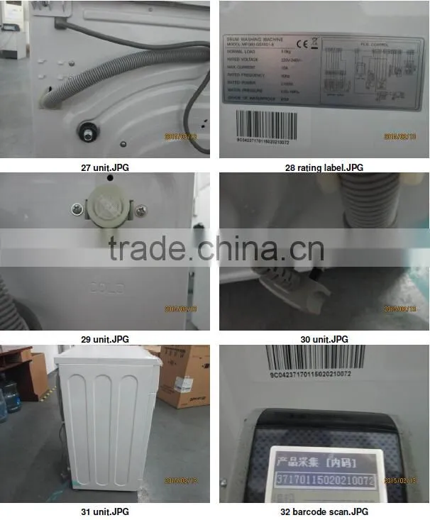 High quality A+ front loading automatic washing machine with CE RoHS GS