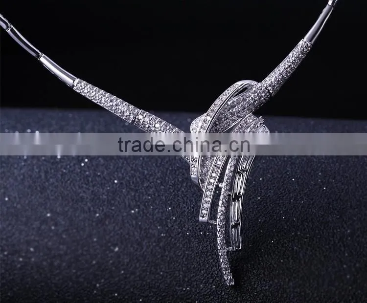 New Wholesale African Style Tassel Wedding Cubic Zirconia Costume Jewelry Set