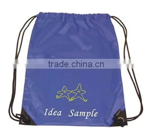 Customized logo satin drawstring bag