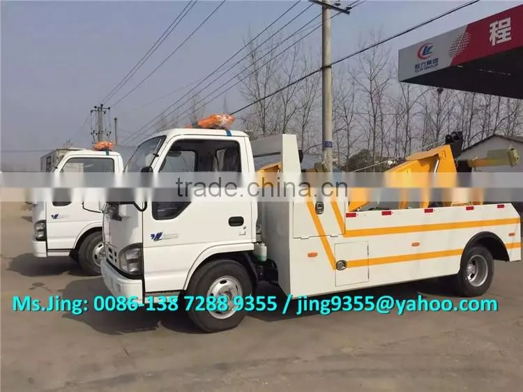 LHD 4x2 Small road wrecker tow trucks 3-5T for sale
