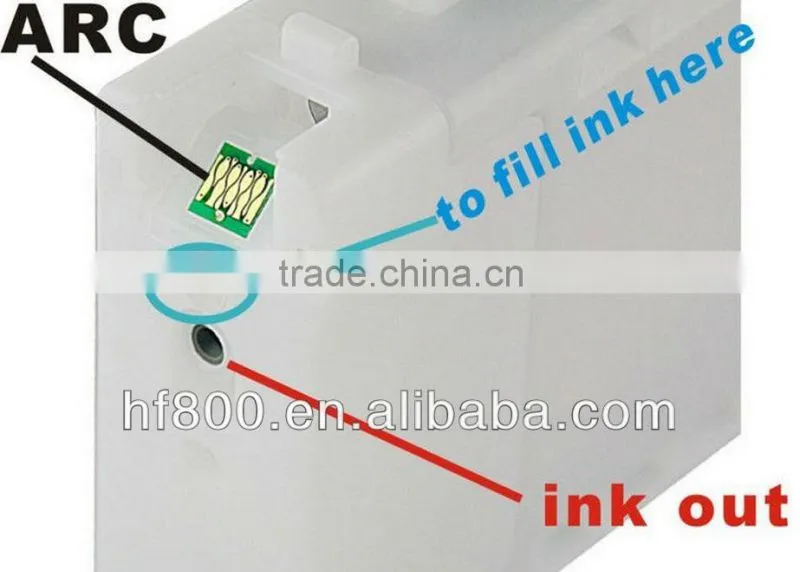 Refillable ink cartridge for Epson SureColor T3000 T5000 T7000 700ml with auto reset chip