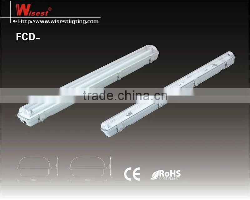 t8/t5 fluorescent hanging light fixtures IP65 waterproof CE