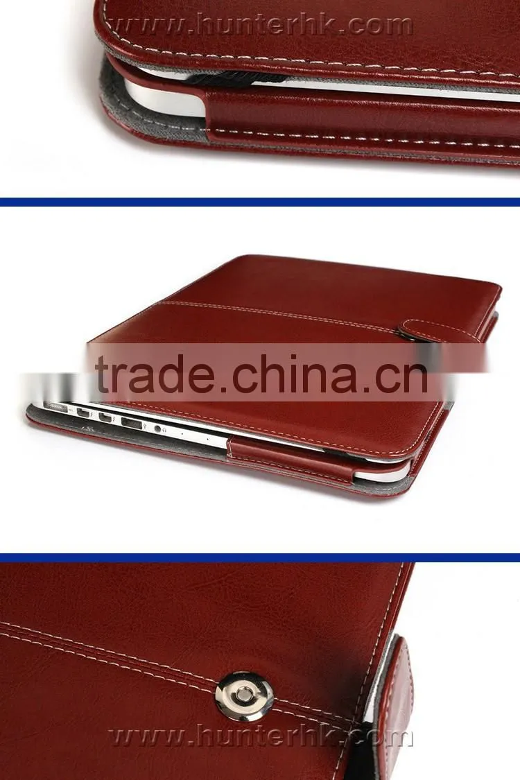 Turquoise PU Leather Sleeve Bag For Macbook Retina