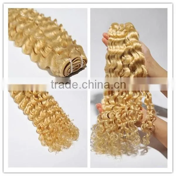 2015 Hot Sale European Deep Wave Human Hair European Blonde Virgin Hair
