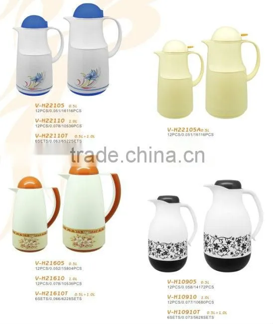 WHITE PLASTIC THERMOS BOTTLE SET