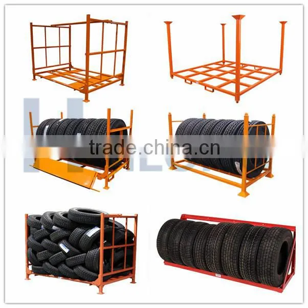 Stackable auto warehouse storage truck tire rack
