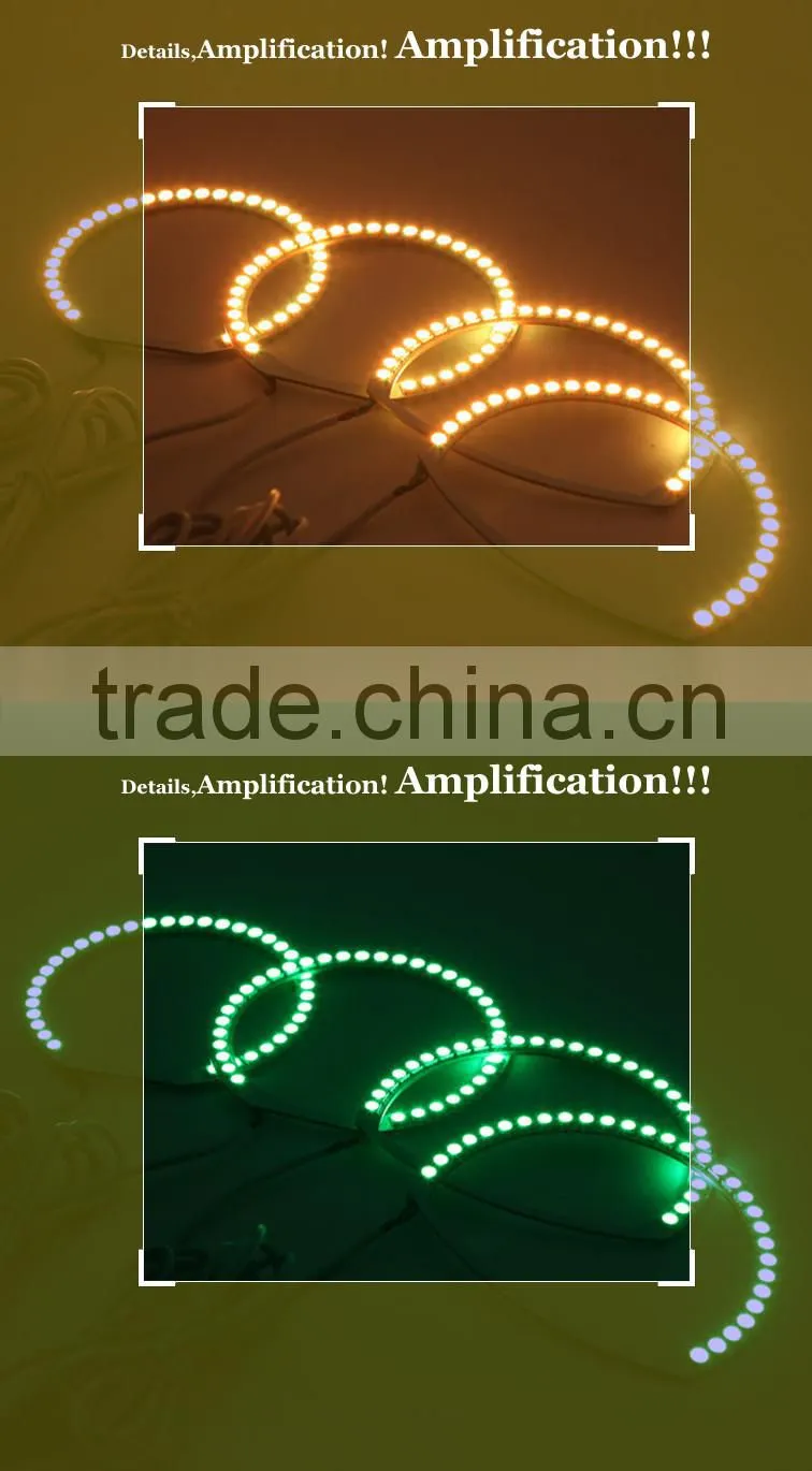 RGB led angel eyes for mazda3 changing color by the remote