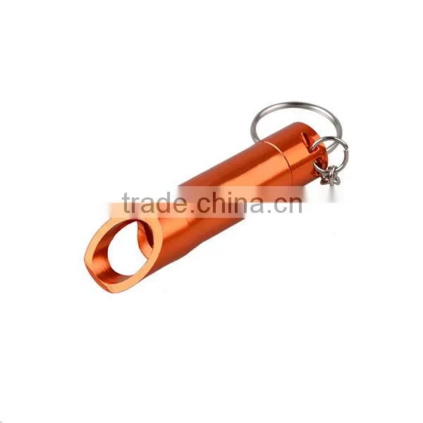 High Quality Orange 3 LED keychain Bottle Opener Torch