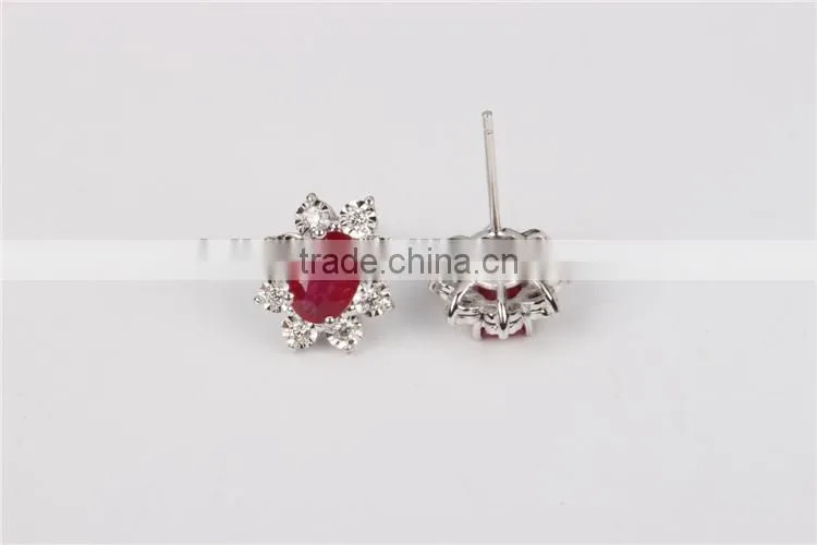 2015 style wedding 925 sterling silver earring with display stand
