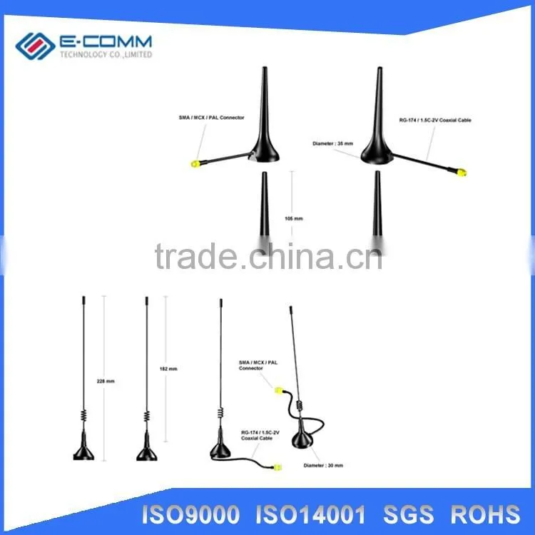 3G Antenna 5dBi 800/850/900/1800/1900/2170 MHZ Magnetic Base 3M Extension Cable SMA male