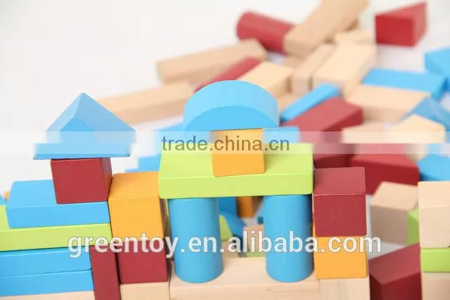 wood blocks building toy educational toys wooden castle