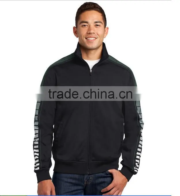 Custom brand Mens Raglan Full Zip Athletic Jacket