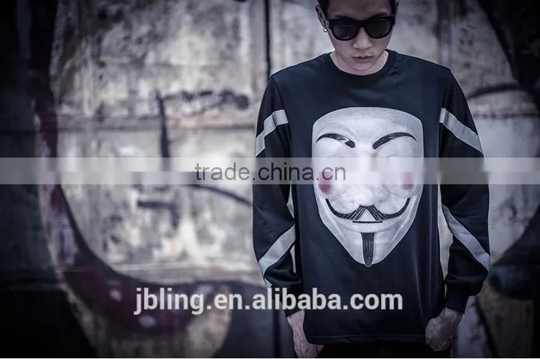 3m relective mask printed crewneck sweatshirt