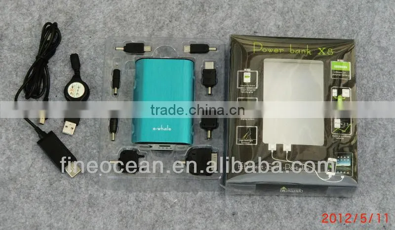 Portable Mobile Phone power bank 6000mAh X8