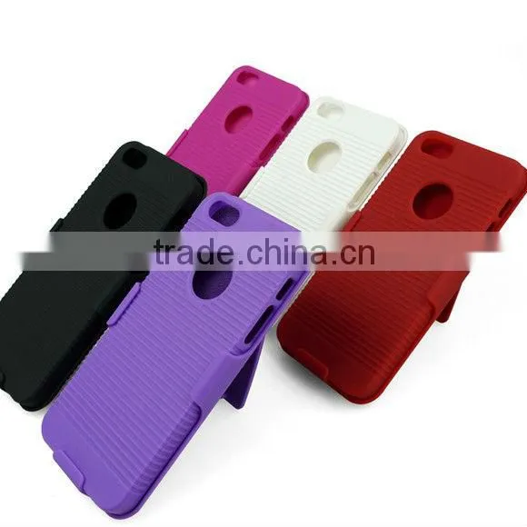 2 Parts Snap-on Hard Rubberized Slide Case with Swivel Belt Clip Holster for Nokia Lumia 710 with kickstand function