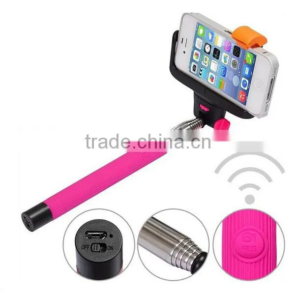 Z07-5 selfie stick ,flexible bluetooth selfie stick, bluetooth monopod