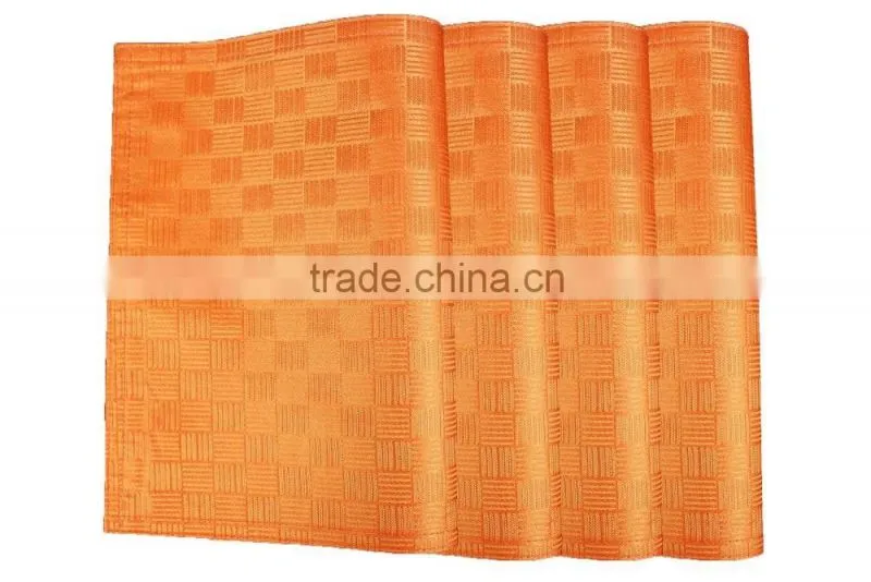 100% Polyester Colourful Jacquard Yellow Table Placemat