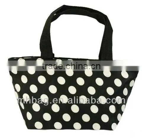 round point satin/microfiber shopping pouch