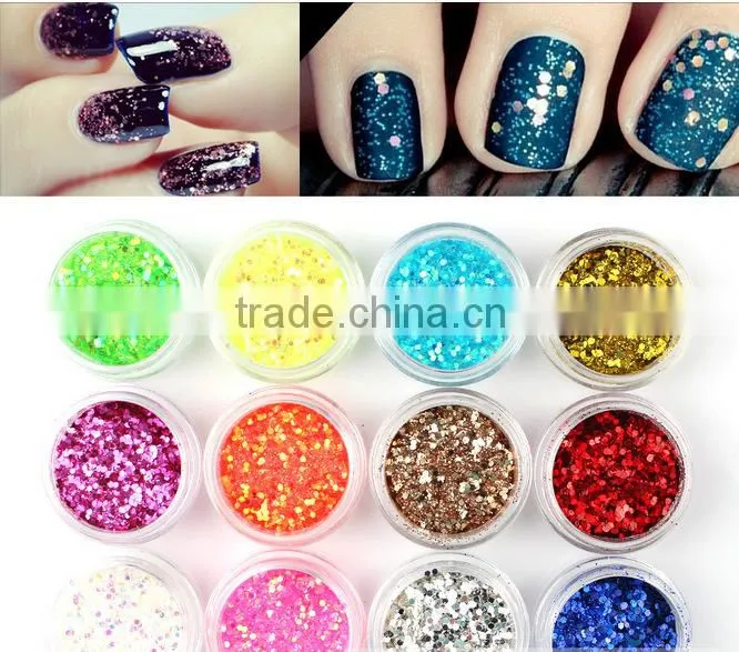 1mm Hologram laser silver color Glitter Powder for christmas decoration