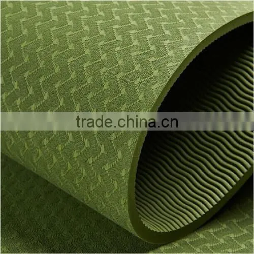 durable anti-slip eco fitness yoga mat TPE comfortable equipment