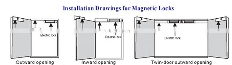 signal feedback Magnetic lock 280 kg single door electromagnetic lock access control locks
