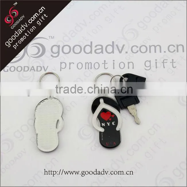 Custom printed acrylic charms/acrylic flip flop keychain for promotional souvenir gift