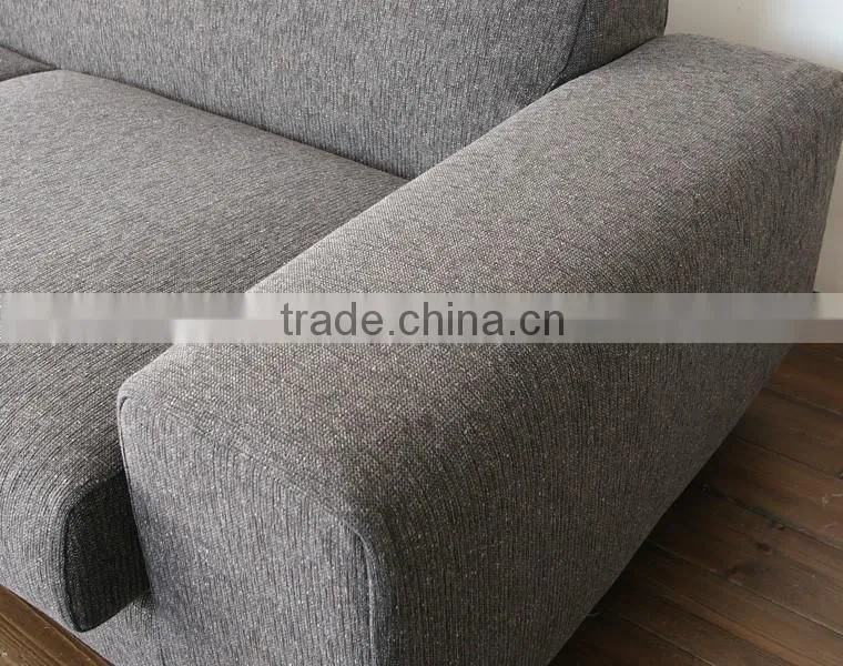 Simple Design Fabric Scatter Back Three Seat Sofa