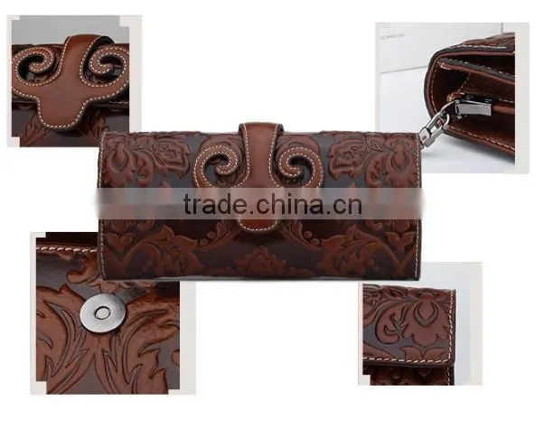 New Fashion Vintage Leather Women Wallet Evening bag