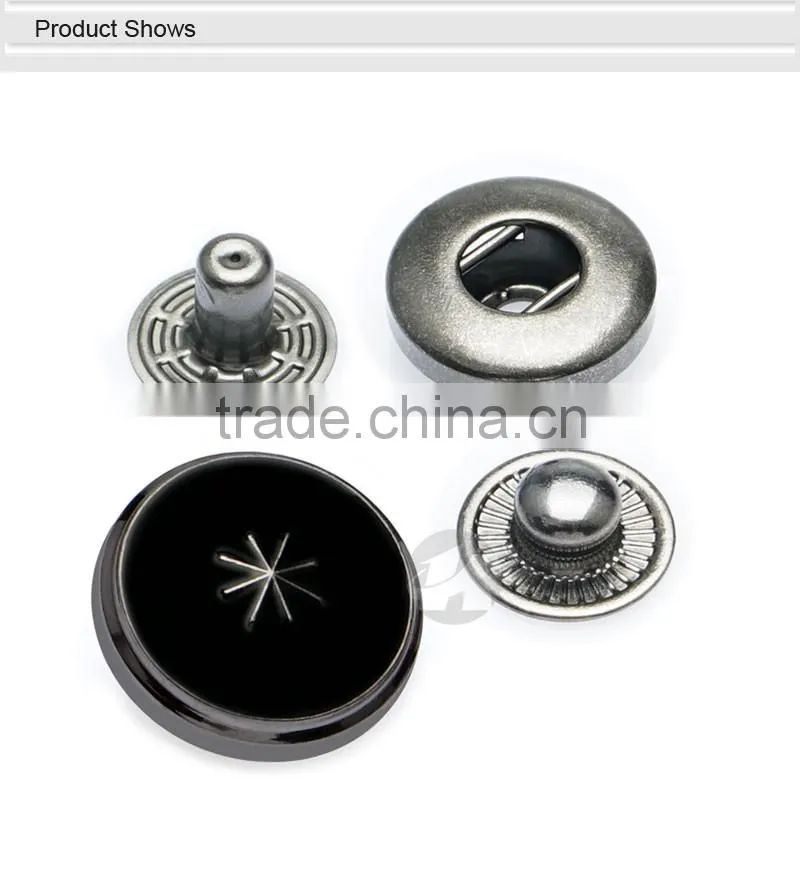 Oeko- Tex Pass Gun Metal Snap Button