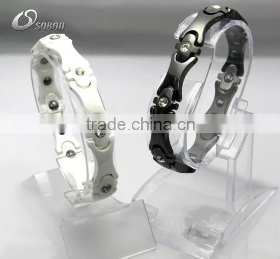 stylish ceramic design with bio magnetic bracelet