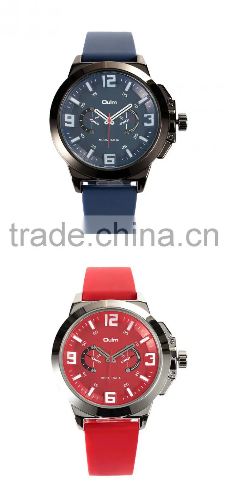 2015 oulm unisex silicone wrist watch for man and women