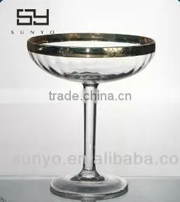 Sodalime Clear transparent leadfree customized size margaret glass cup high quality handmade mouthblown