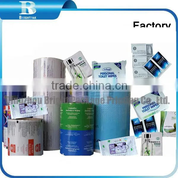 Top supplier provide baby wipes packaging film, PET packing film roll, Bopp film