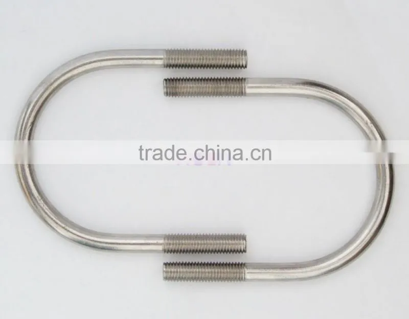 hot sale M16 U bolt zinc plated grade 4.8 asme b18.2.1 hex bolt