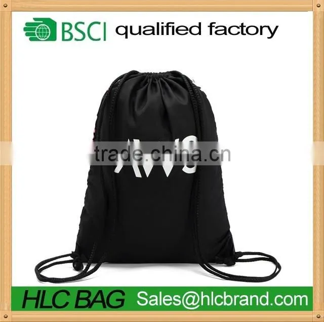 Calico polyester customiezed sport/GYM/daily drawstring backpack bag