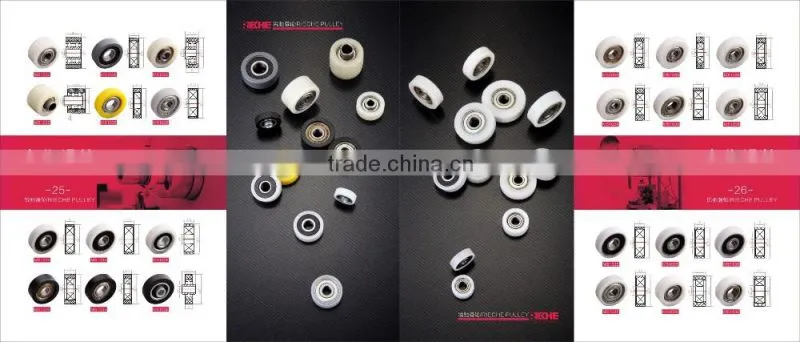 small plastic windows and doors pulley wheels with bearings for oem