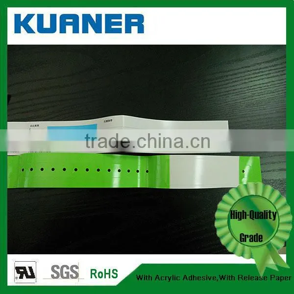 Thermal paper for disposable medical wristband for hospital