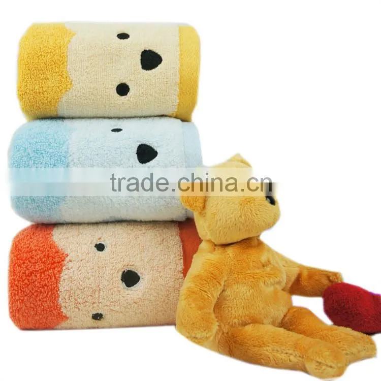 No twist Pure cotton yarn dyed jacquard bear towel
