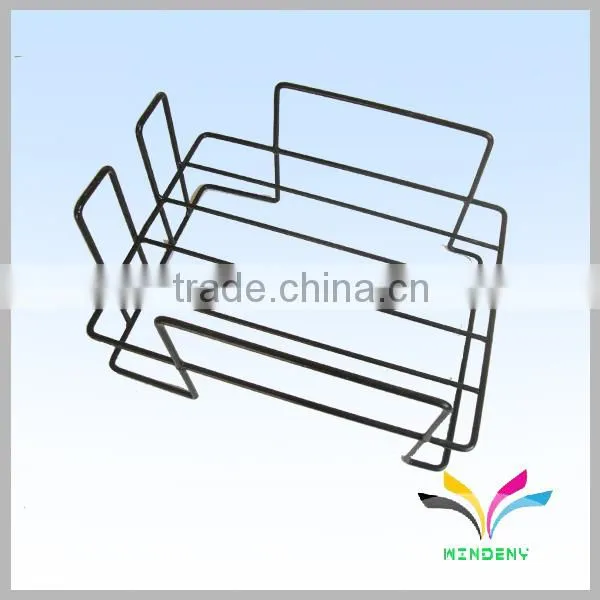 High quality and reasonable price black metal wire Antique Newspaper Rack