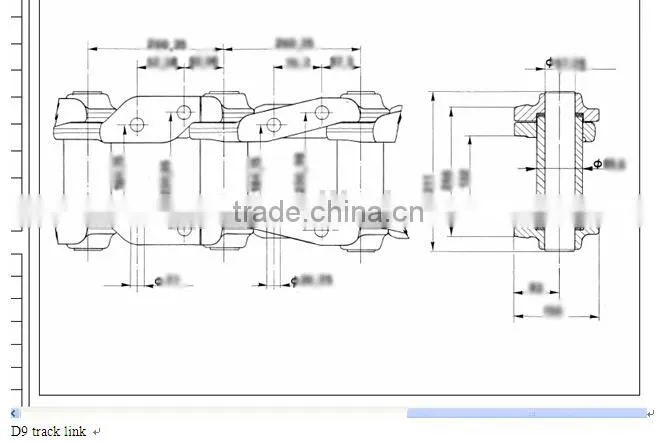 Crawler mini excavator track chain 9239457