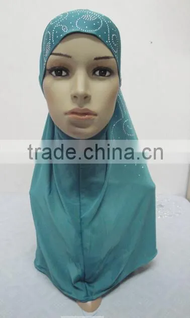 H252 latest muslim hijab with rhinestone and crystals