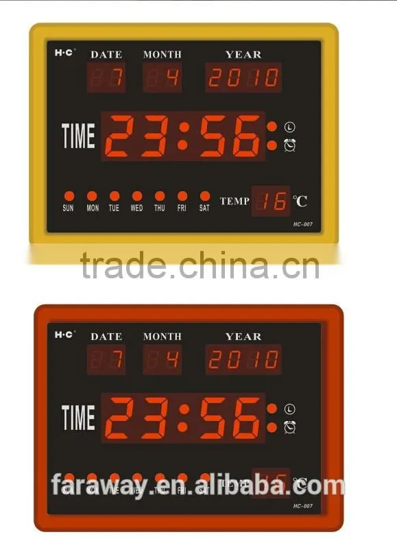 desk clock/digital clock /digital wall clockwith calendar, alarm and temperature