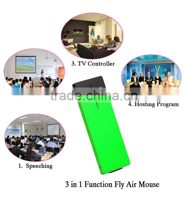 USB 2.4GHz Wireless Air Fly Mouse with laser pointer for teaching,meeting,ppt presentation