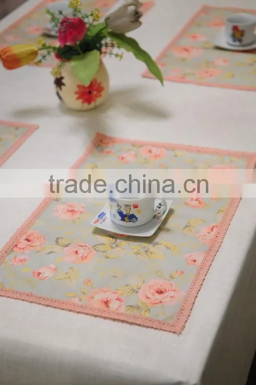 Rose High Quality Reach Standard Hot Selling Woven Place Mats/dish Mat/table Runnerwith Many Designs