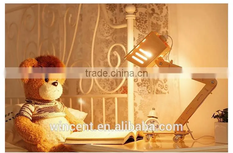Drawing Handmade Wood Assembly Table Lamp