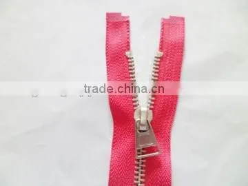 5# metal zipper aluminum zipper teeth zipper open end zipper with auto-lock zipper slider jacket zipper